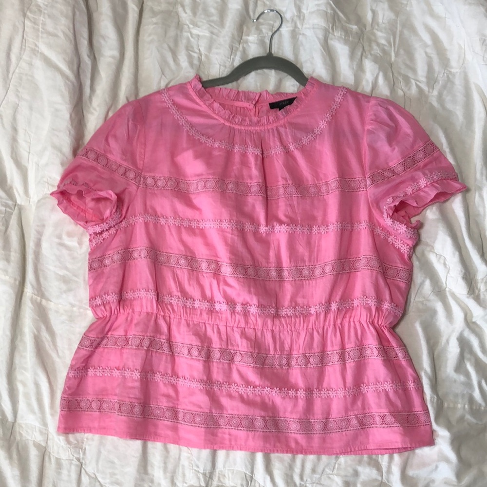 J. Crew XL Pink Daisy Chain Top